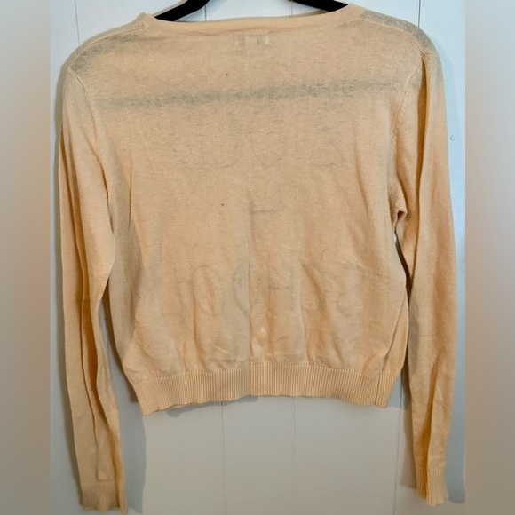 Kling Cream Sweater 2 Old 4 School Stitching Size 2 - Picture 5 of 8